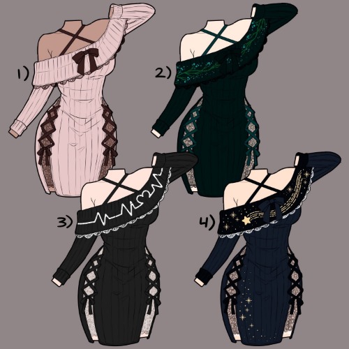 [PRE-SAMPLE PRE-ORDER] Bodycon Sweater Dresses | 3 (Heartbeat) / L