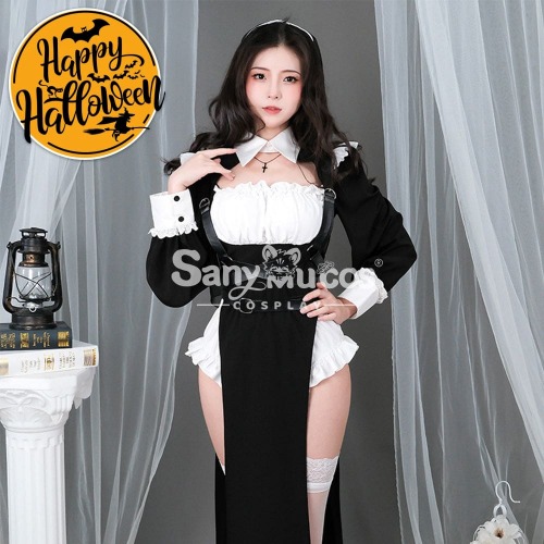 【In Stock】Sexy Cosplay Nun Suit Cosplay Costume - L