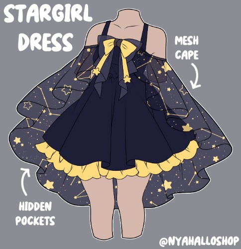 [PRE-SAMPLE PRE-ORDER] Stargirl Dress w/ mesh cape | Default Title