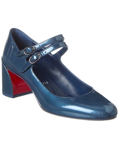 Christian Louboutin Miss Jane 55 Leather Pump | EU 38 / blue / Regular