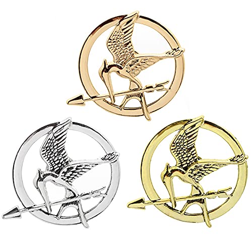 3 Pcs MockingBirds Brooch Set Personality Symbol Animal Birds Film Television Props for Women and Men