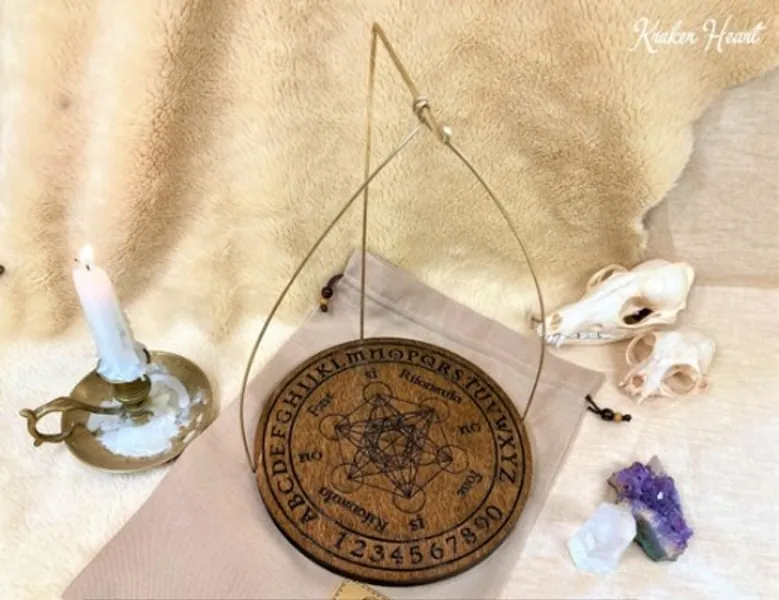 Dowsing Board Metatron Cube With Pendulum Oracle and Brass | Etsy