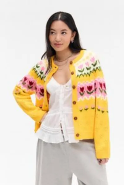UO Tulip Pattern Cardigan