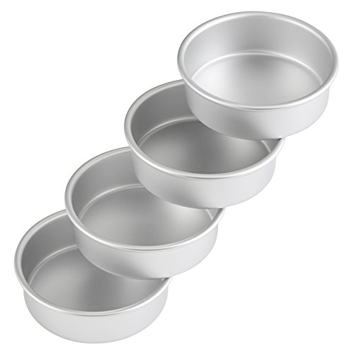 Wilton Aluminum 6-Inch Round Cake Pan Set, 4-Piece - 6" (4-Pk.) Round - Pan