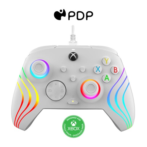 PDP Afterglow Wave LED Controller for Xbox Series X|S, Xbox One, Windows 10/11 - White - 