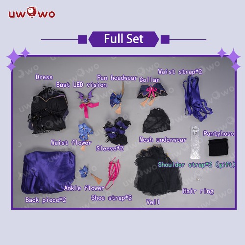 【Pre-sale】Exclusive Uwowo Genshin Impact Fanart Raiden Shogun Devil Succubus Cosplay Costume | M