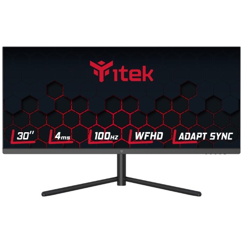 Itek Monitor GGF - 30" FLAT, WFHD 2560x1080 UltraWide, Pannello VA, 100Hz, 21:9, 4ms OD, 2xHDMI, DP, Audio, HDR Ready, Adapt Sync