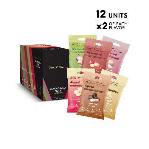 Macadamia Nut Variety Pack (6 Flavors, 12 Bags)