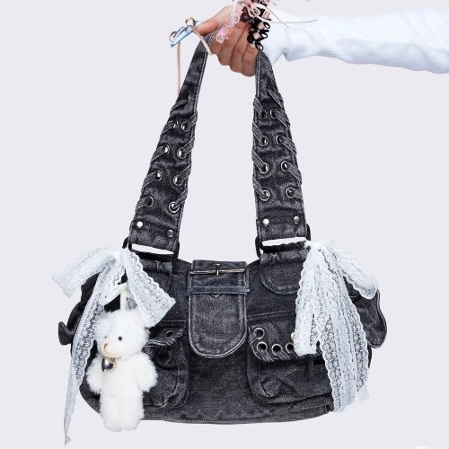 Cute Wander Denim Multi Pockets Bag
