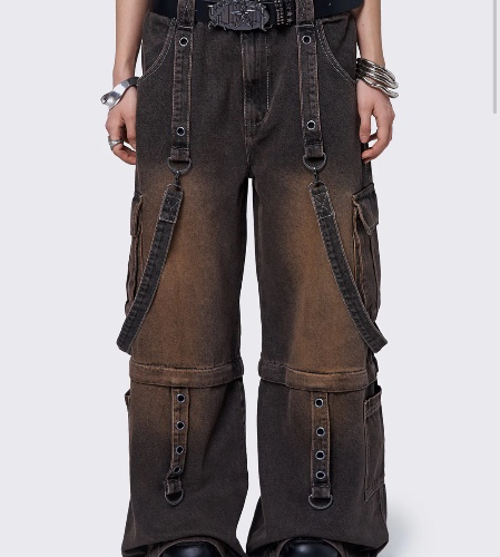 Trek Overdye Wide Leg Cargo Jeans