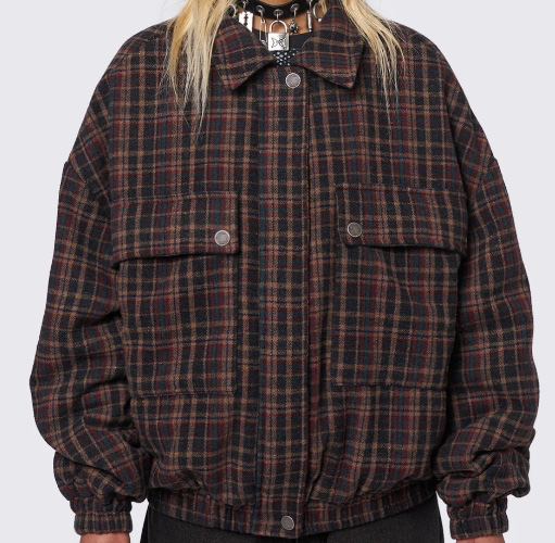 Ava Plaid Bomber Jacket