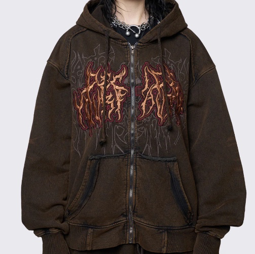 Faith Wash Zip Up Hoodie