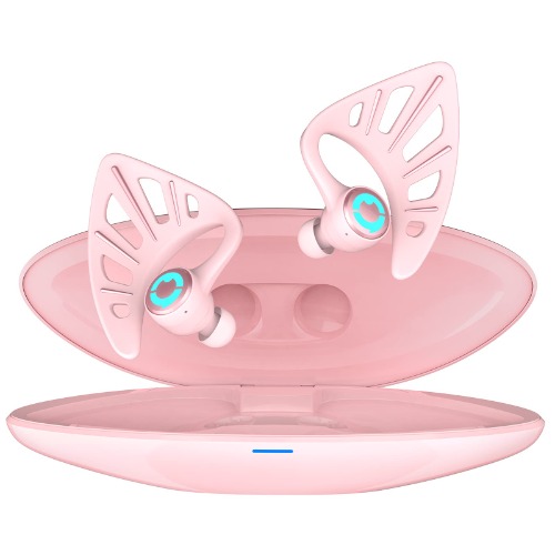 Yowu Elf Ear Headphones with Charging Case -Pink