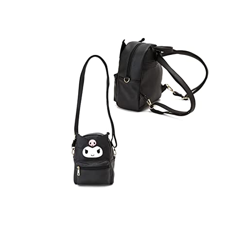 TUMPETY Anime Doll Cosplay Light Black Bag Kawaii Mini Backpack Cute Cosplay Backpack Girl Doll Handbag (Black) - Black