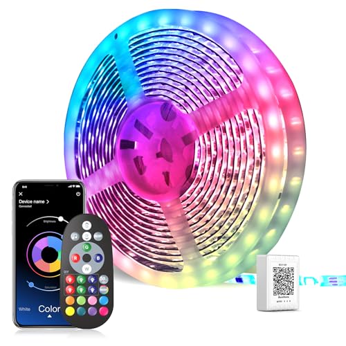 Mexllex LED Strip Lights 30m, Ultra-Long LED Lights Strip Music Sync, App Control with Remote, LED RGB Tape Lights LED Lights for Bedroom - 30m