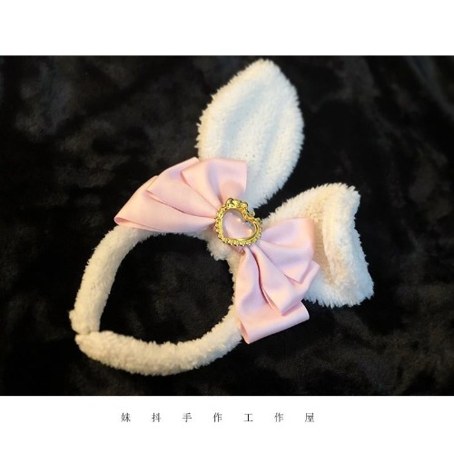 Luxury Bunny Headband - Baby Pink