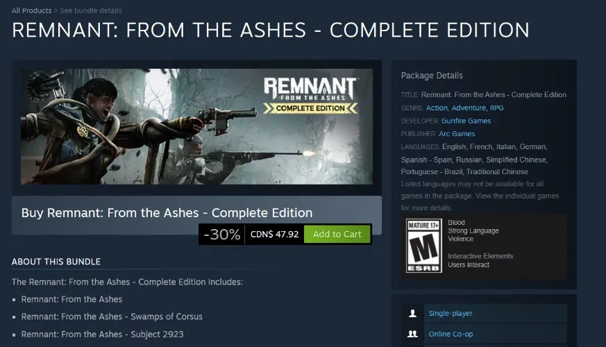 Remnant: From The Ashes (Complete Bundle)