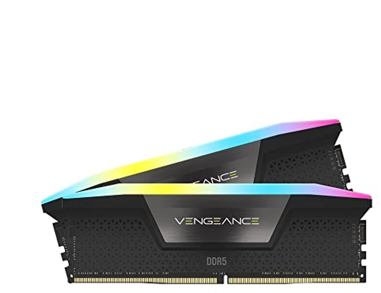 CORSAIR VENGEANCE RGB DDR5 RAM 32GB (2x16GB) 7200MHz CL34 Intel XMP iCUE Compatible Computer Memory - Black (CMH32GX5M2X7200C34)