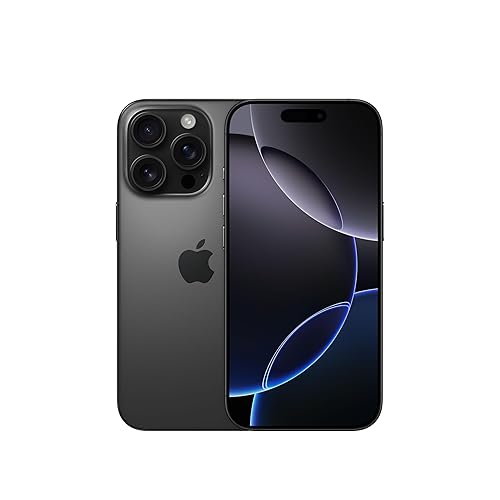 Apple iPhone 16 Pro 128 GB: Telefono 5G con Controllo fotocamera, Dolby Vision 4K a 120 fps e un’autonomia senza precedenti. Compatibile con AirPods; Titanio nero - Titanio nero - 128 GB - Senza custodia