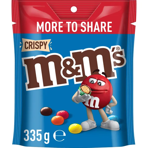 M&M's Crispy Milk Chocolate Snack & Share Bag 335g