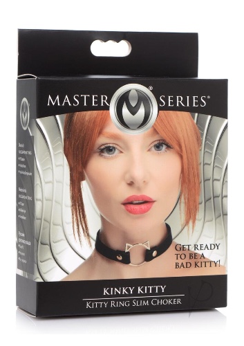 Ms Kinky Kitty Ring Slim Choker Black