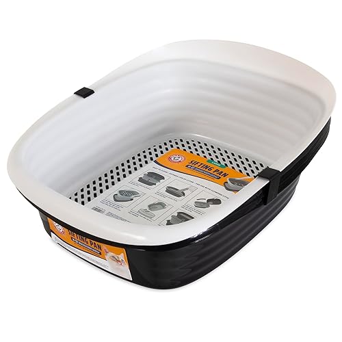 Arm & Hammer Large Sifting Litter Box Scoop Free Cat Litter Tray with Microban, Made in USA - Sifting
