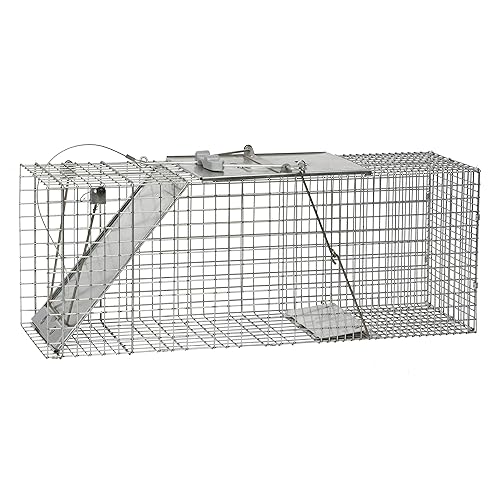 Havahart 1085 Large 1-Door Easy Set & Release Humane Live Animal Trap for Armadillos, Cats, Groundhogs, Muskrats, Nutria, Opossums, Racoons, Skunks, and Other Similar-Sized Animals