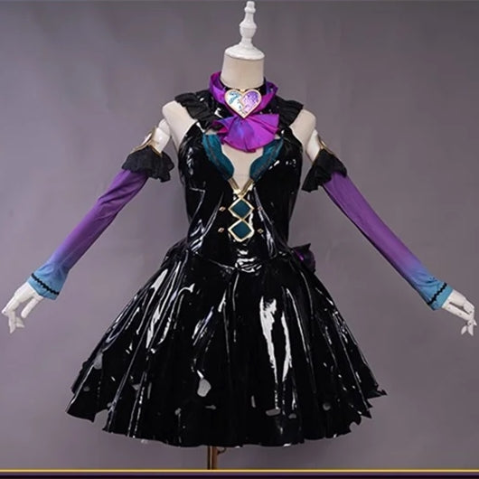 【In Stock】Uwowo V Singer Little Devil Cute Dress Halloween Cosplay Costume - 【In Stock】Set A L