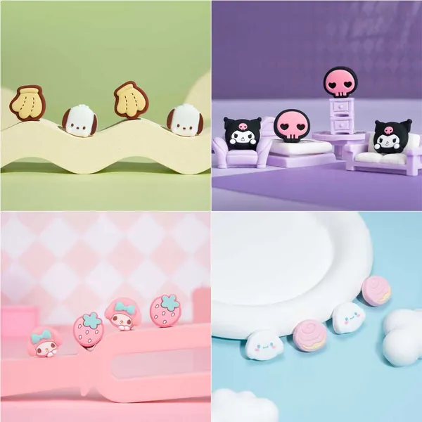 Sanrio Official Licensed Switch Thumb Grip Caps Cinnamoroll Kuromi My Melody Pochacco - D