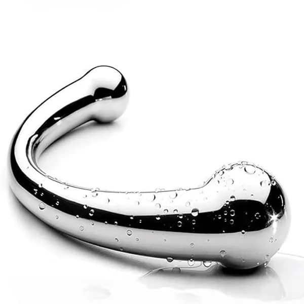 Double Ended Stainless Steel Spot Wand Massage Stick Pure Metal Penis P-Spot Stimulator Anal Plug Dildo Sex Toy for Women Men (M,18 oz) - M,18 Ounce