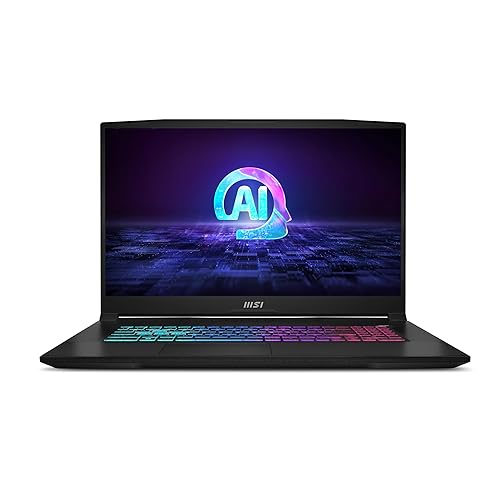 MSI Katana A17 AI 17.3” 240Hz QHD Gaming Laptop: Ryzen 9-8945HS, NVIDIA Geforce RTX 4070, 64GB DDR5, 2TB NVMe SSD, Cooler Boost 5, Win 11: Black B8VG-879US - Ryzen 9 - 64 GB - 2 TB - RTX 4070 - 17" QHD+
