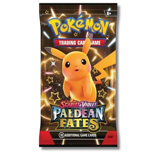 Pokemon Scarlet & Violet Paldean Fates Booster Pack | Shiny Pikachu