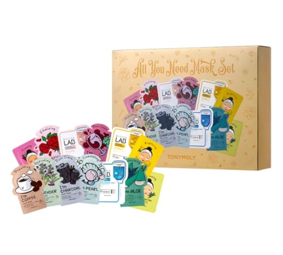 TONYMOLY All You Need Mask Set, Radiance, elasticity, hydration and pore care, Professional Skin Care - All you need Mask Set