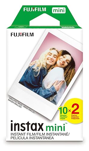 Fujifilm INSTAX Mini Instant Film Twin Pack (White) - 20 Exposures - White