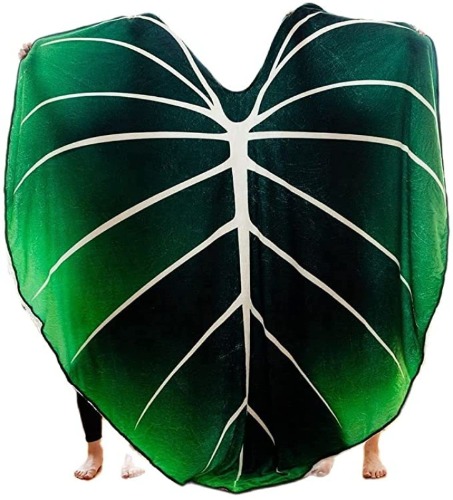 TEGVLXD Green Leaf Blanket Flannel Blanket Flowers Botanical Leaves Pattern Throw Blanket Office Nap Blanket for Home Decor Soft and Fuzzy Warm Microfiber Bed Blankets for Adult Kids 86 x 63 inch - 86 x 63 inch
