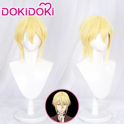 【Ready For Ship】DokiDoki Anime Manga MORIARTY THE PATRIOT Cosplay Wig William James Moriarty Wig Short Yellow | William James Moriarty