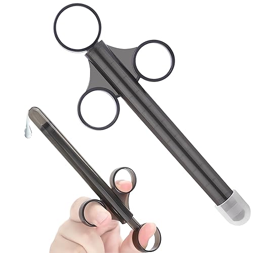 Lube Applicator Syringe with 10ml Precise Scales, 6.5” Lube Injector Syringe Reusable Long, Anal Lube Shooter with Air-Proof Silicone Cap, Silicone Lube Applicator for Men, Women & Couples