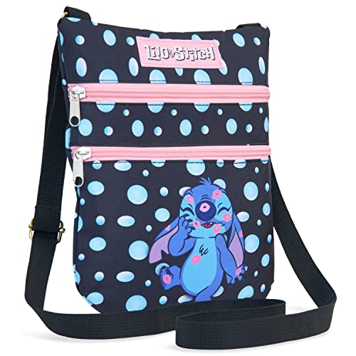 Disney Stitch Bag for Girls, Lilo and Stitch Cross Body Bag - Black