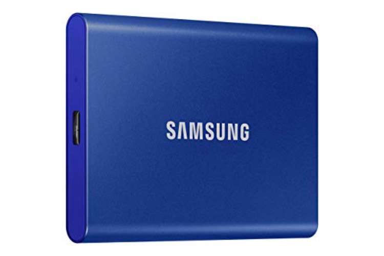 SAMSUNG T7 Portable SSD, 2TB External Solid State Drive, Speeds Up to 1,050MB/s, USB 3.2 Gen 2, Reliable Storage for Gaming, Students, Professionals, MU-PC2T0H/AM, Blue - Blue - 2 TB