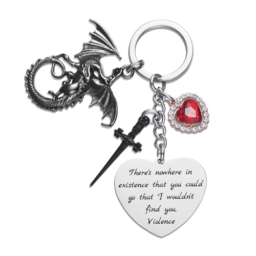 Melix Home 4th Merch Dragon Wing Keychain Book Lover Gifts For Fans Teen Girls Women Gift