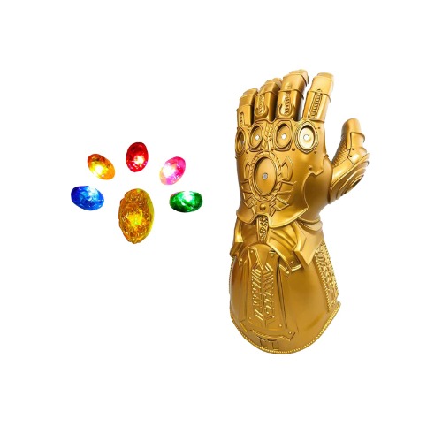 Bulex Infinity Gauntlet for Kids with Removable Magnet Infinity Gem Stones Electronic Fist Halloween Cosplay Props
