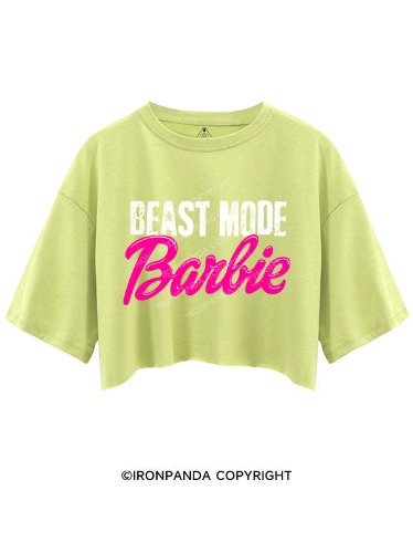 BEAST MODE BARBIE  CROP TOPS | Light Green / M / TH