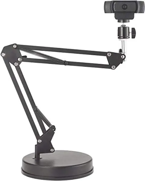 OXENDURE Webcam Stand,Camera Mount 22 Inch Suspension Boom Scissor Arm Stand,for Webcam C925e C922x C922 C930e C930 C920 C615,Hero 8/7/6/5,Ultra/Pro/Pro 2/Pro 3/Brio 4K,DSLR Camera