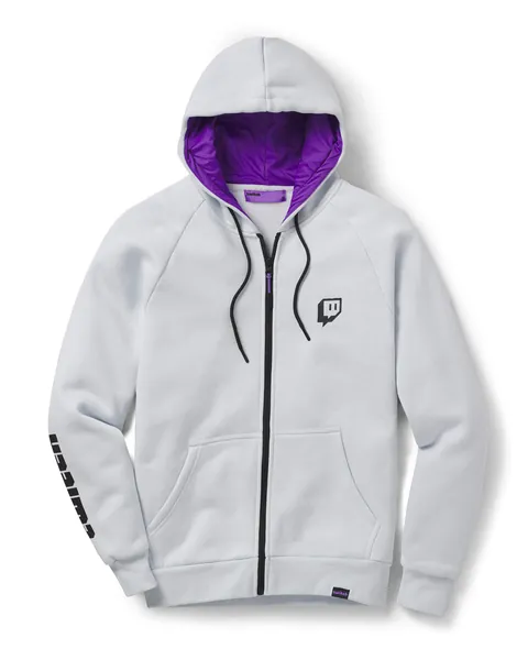 Twitch Graphic Zip Up Hoodie - Ice X-Small