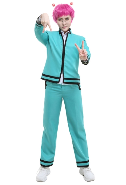 The Disastrous Life of Saiki K Saiki Kusuo Cosplay Costume Stand Collar School Uniform Style Jacket Full Set with Shirt Pants Hair Accessories