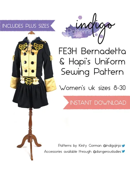 Bernadetta Fire Emblem Three Houses Cosplay Pattern - Hapi Fire Emblem Cosplay - FE3H Cosplay Costume Sewing Pattern -  FE3H Black Eagles