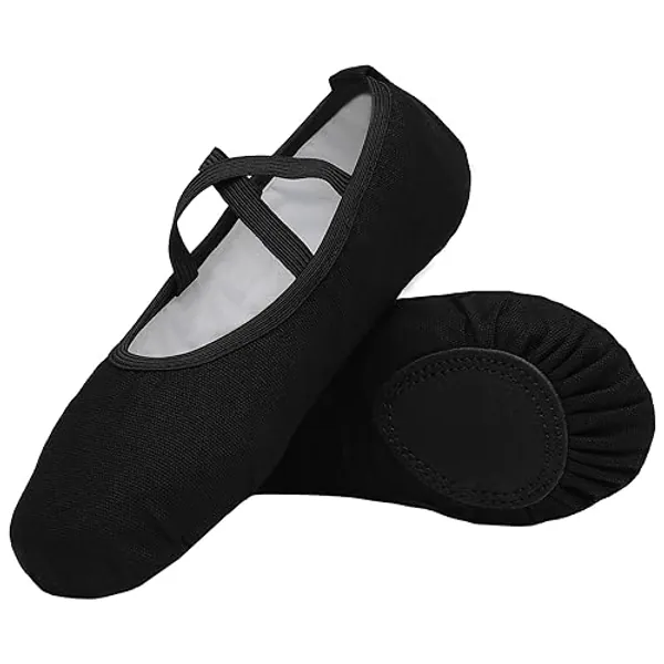 Acfoda Ballettschuhe Gymnastikschuhe Ballettschläppchen Ballerinas Tanzschuhe für Mädchen Kinder Damen Gr.22-44