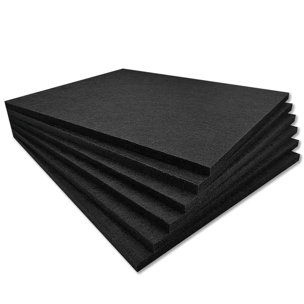 TroyStudio Acoustic Panel - 31.5 x 23.6 x 0.5 Inches 6 Pack Dense Thick Soundproofing and Sound Absorbing Panel, Wall and Ceiling Acoustical Treatment Felt tiles for Home, Recording Studio, Office - L Black