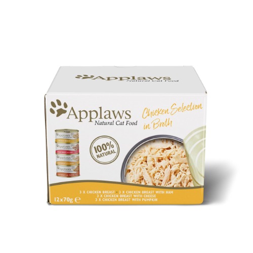 Applaws Chicken Selection 1017ML-AC Kattmat, Paket med 12, 70 g