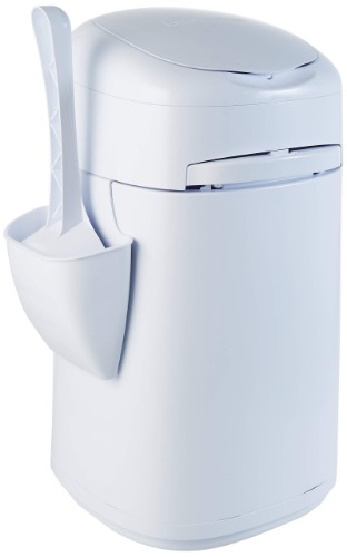 LitterLocker Fashion 10400 Avfallshink för Kattsand/Kattströ, 43 x 24 x 24 cm, Vit